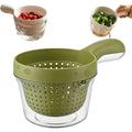 2-in-1 Colander & Mixing Bowl Set – BPA-Free Kitchen Strainer Kitchen Colander Set PLUSH Green