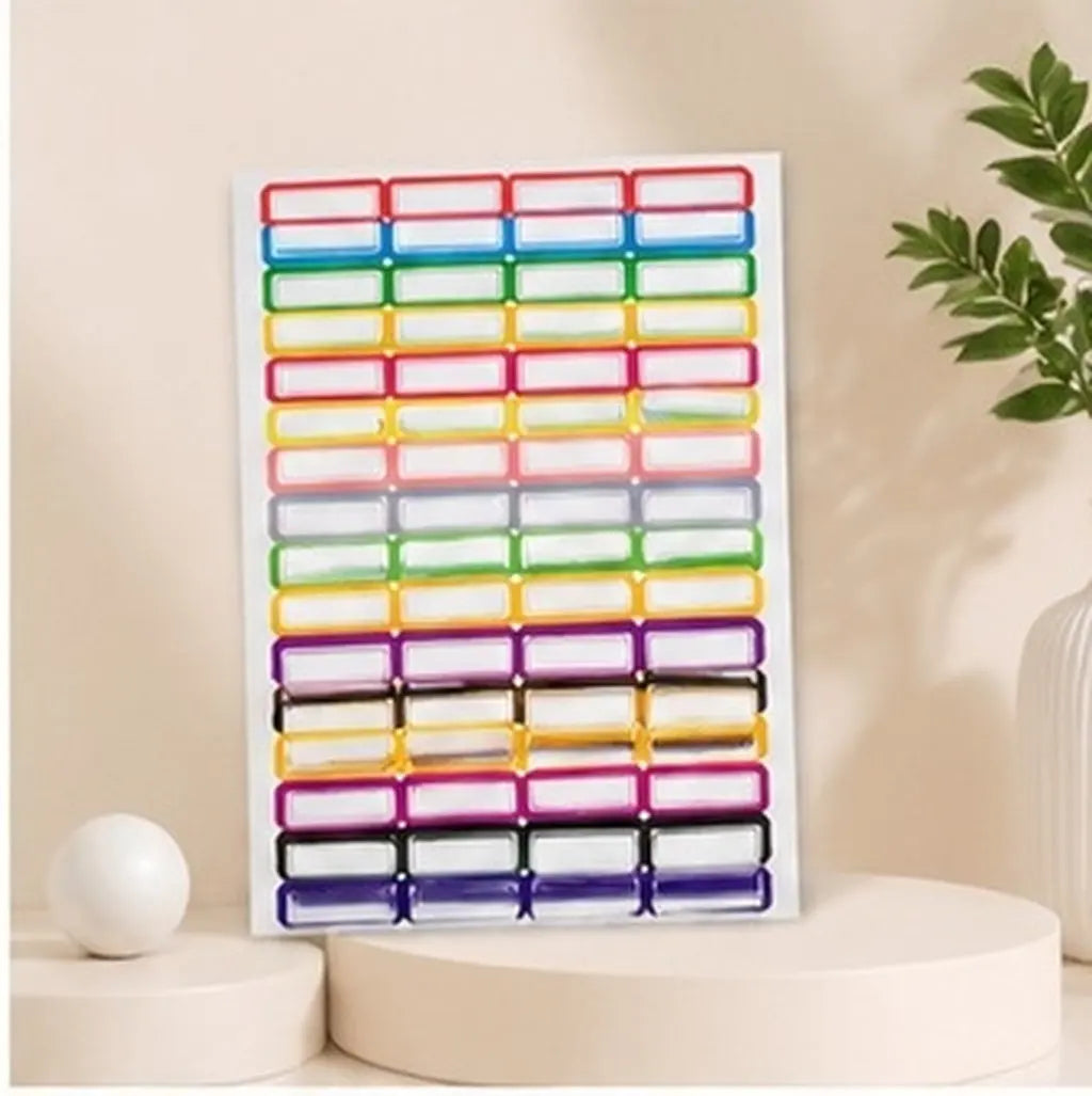 Waterproof Blank Name Stickers – 20 Sheets, 1280 Labels Adhesive Label Stickers PLUSH