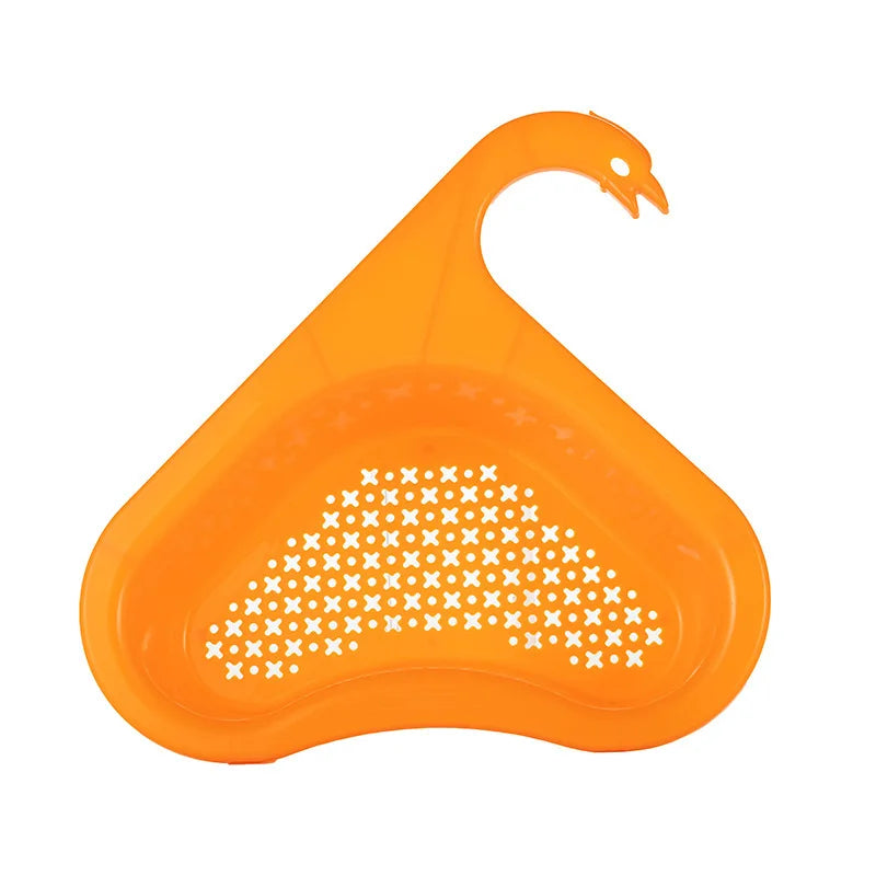 Swan Drain Basket – Kitchen Sink Fruit & Vegetable Filter Kitchen Drain Basket PLUSH Orange