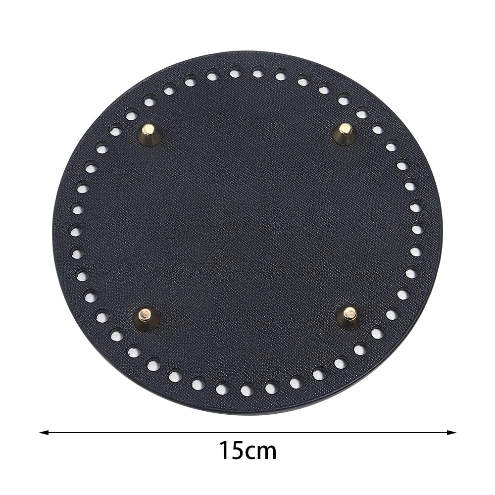 PU Leather Bag Bottom Base Insert Shaper – Round & Oval DIY Bag Base Shaper PLUSH Round 15cm