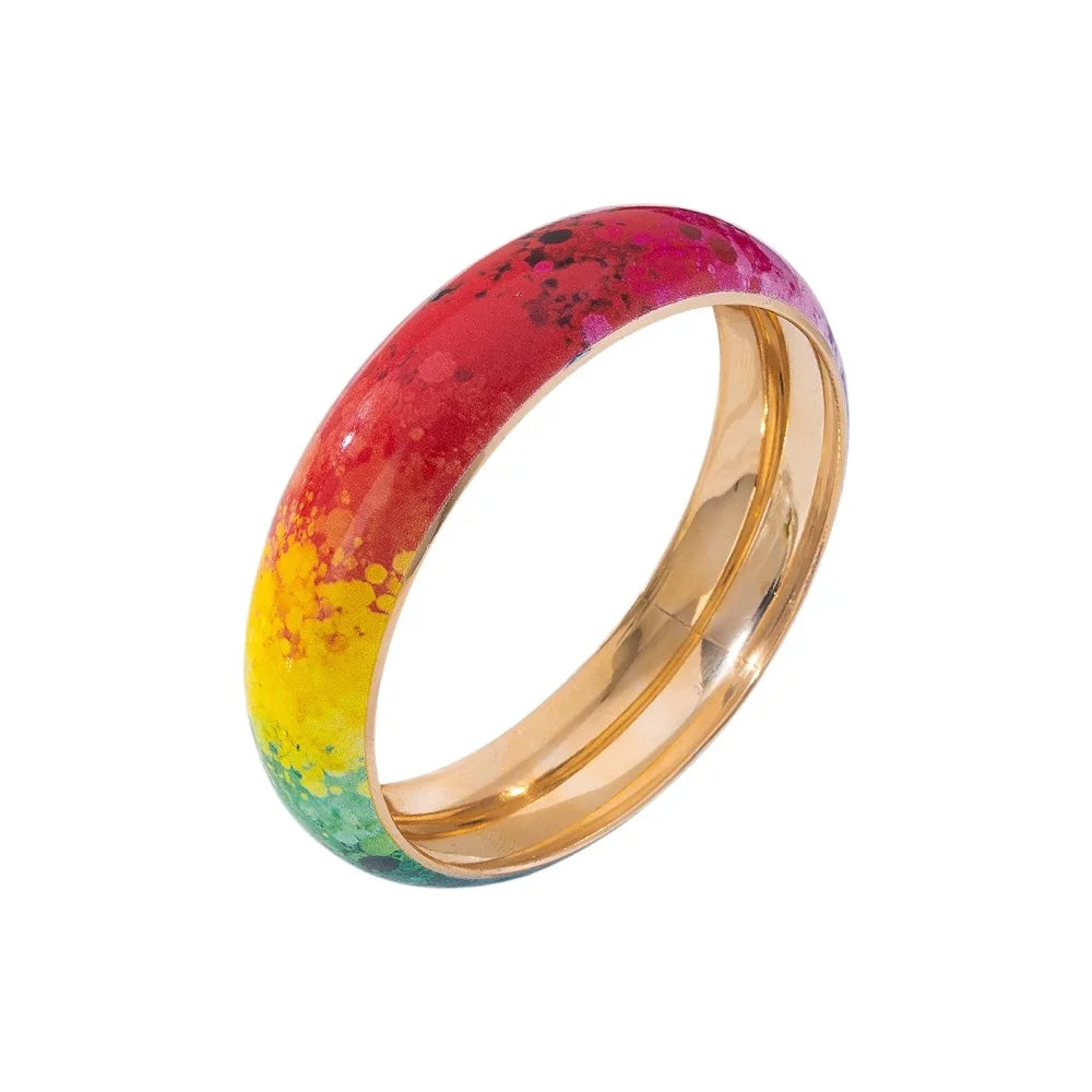 Boho Flower Bangle – Colorful Vintage Ethnic Bracelet for Women Ethnic Bangle Bracelet PLUSH Style 13