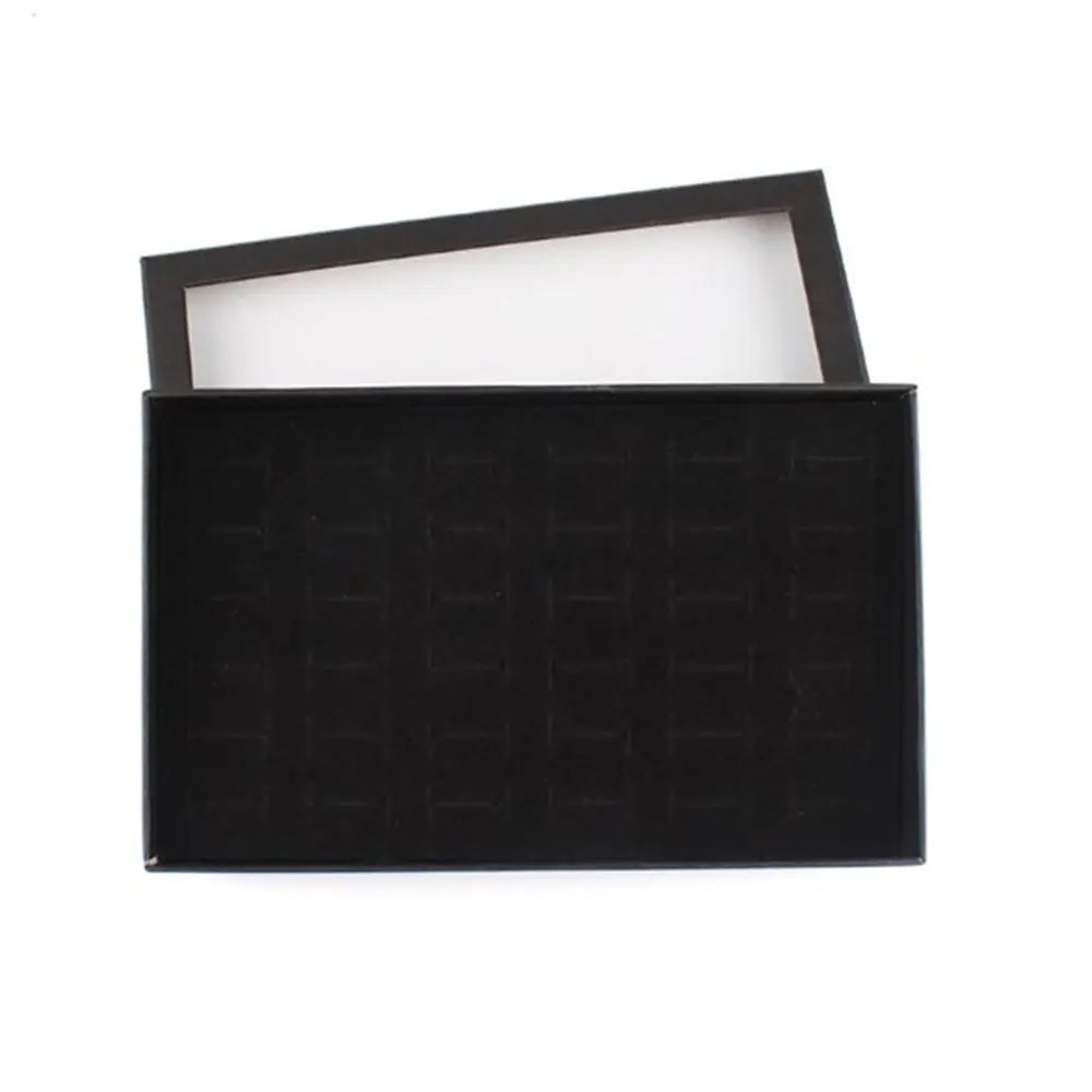Velvet 36-Slot Ring & Earring Jewelry Organizer Tray Case Jewelry Organizer Tray PLUSH