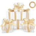 50pcs 2x2x2 Clear Gift Boxes with Gold Ribbon | Party Favors Clear Favor Boxes PLUSH 2x2x2inch 5x5x5cm Other