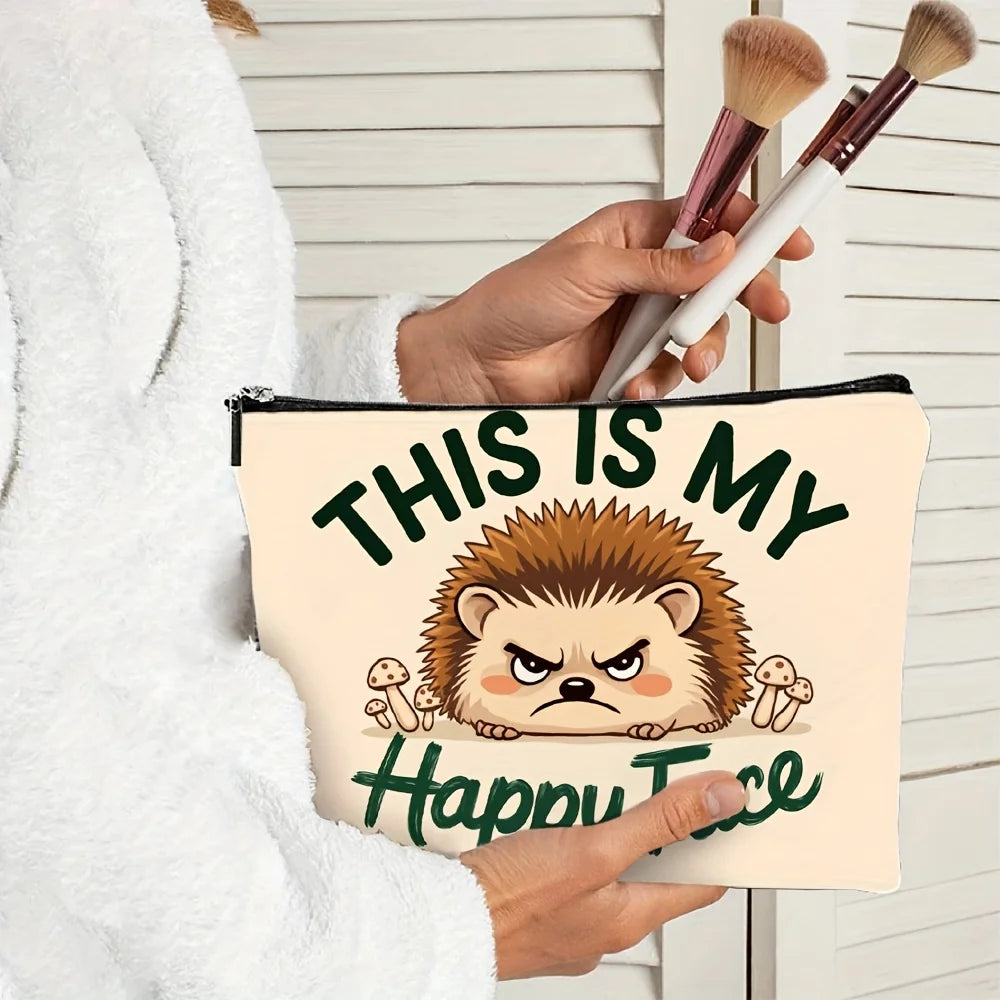 Hedgehog Makeup Bag – Zipper Travel Pouch & Jewelry Organizer Cosmetic Travel Bag PLUSH