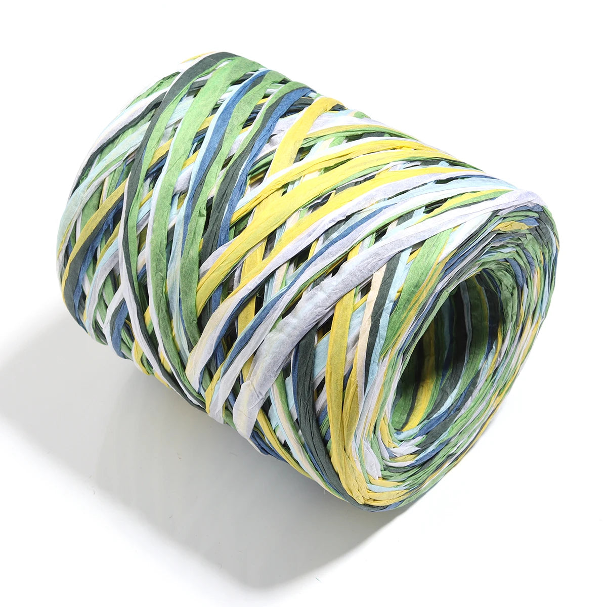 Colorful Raffia Paper Braided Cord 80-200m – DIY Craft Yarn Craft Braided Cord PLUSH colorful 05 x80m 4mm