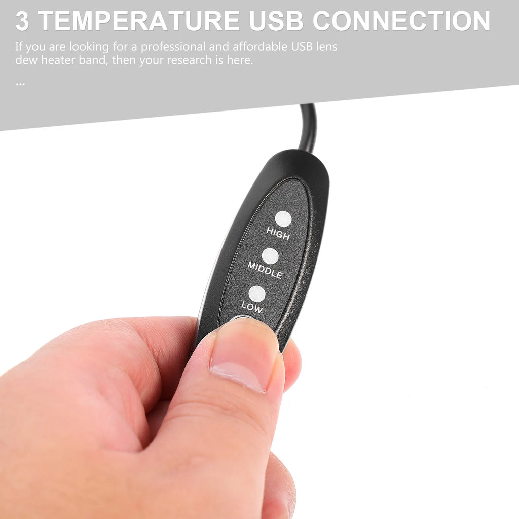 USB Camera Lens Heater Strip – 3-Level Anti-Fog & Frost Guard Camera Lens Heater PLUSH Default Title