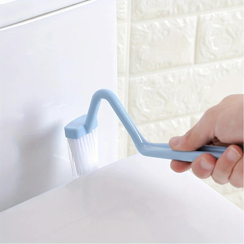 Blue V-Shaped Toilet Brush | S-Arc Design Deep Clean Toilet Cleaning Brush PLUSH