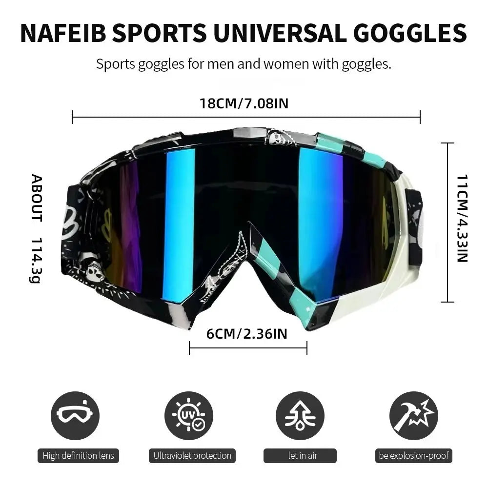 UV400 Sports Goggles – Cycling, ATV, Ski & MX Riding Sports Goggles PLUSH