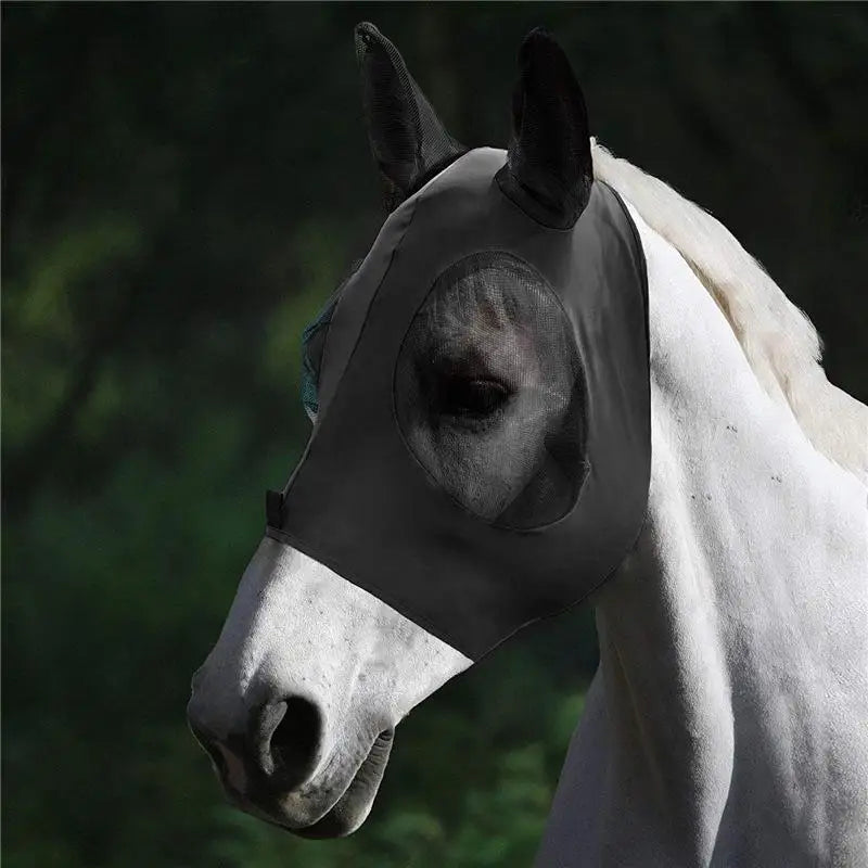 Horse Fly Mask Stretch Bug Eye Mesh Cover – Summer Equine Horse Fly Mask PLUSH A4