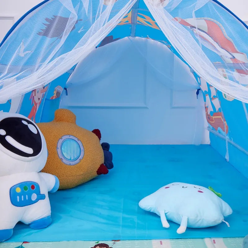 2-in-1 Dome Kids Play Tent – Sea World & Princess Patterns Kids Play Tent PLUSH