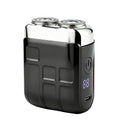Raugee Mini Electric Shaver for Men – Dual Blade Rotary Razor Electric Shaver PLUSH Black