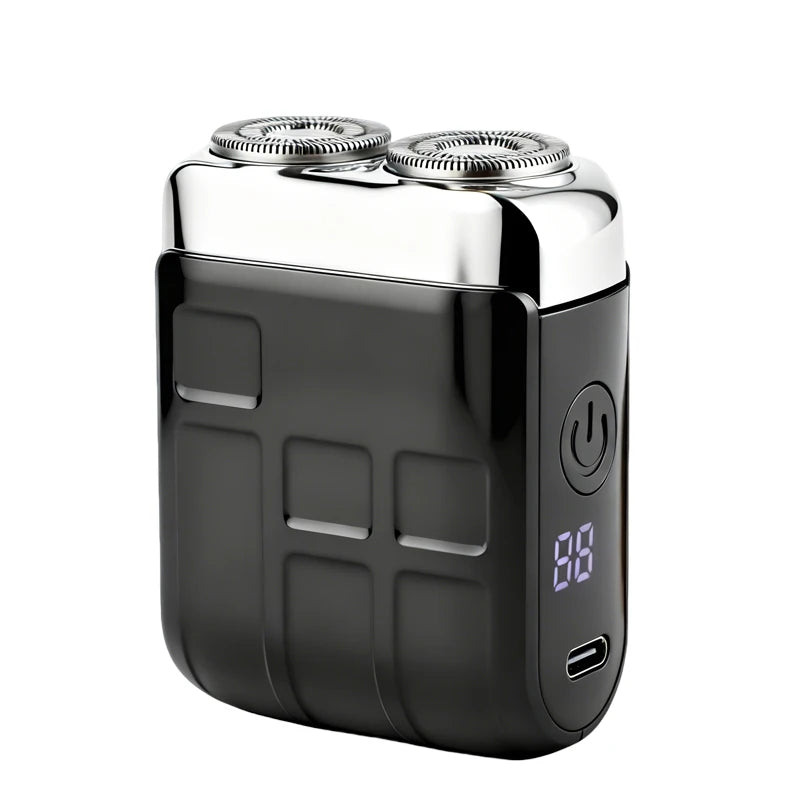 Raugee Mini Electric Shaver for Men – USB Rechargeable Razor Electric Shaver PLUSH Black