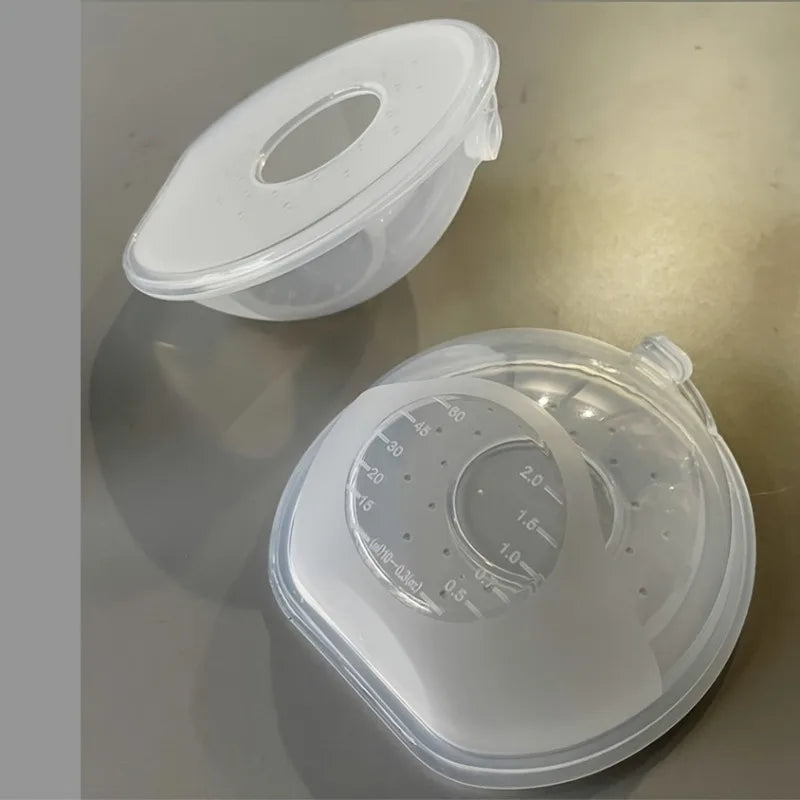 2pcs Silicone Breast Milk Collector Nursing Cups 60ml | Portable Milk Collector Cups PLUSH