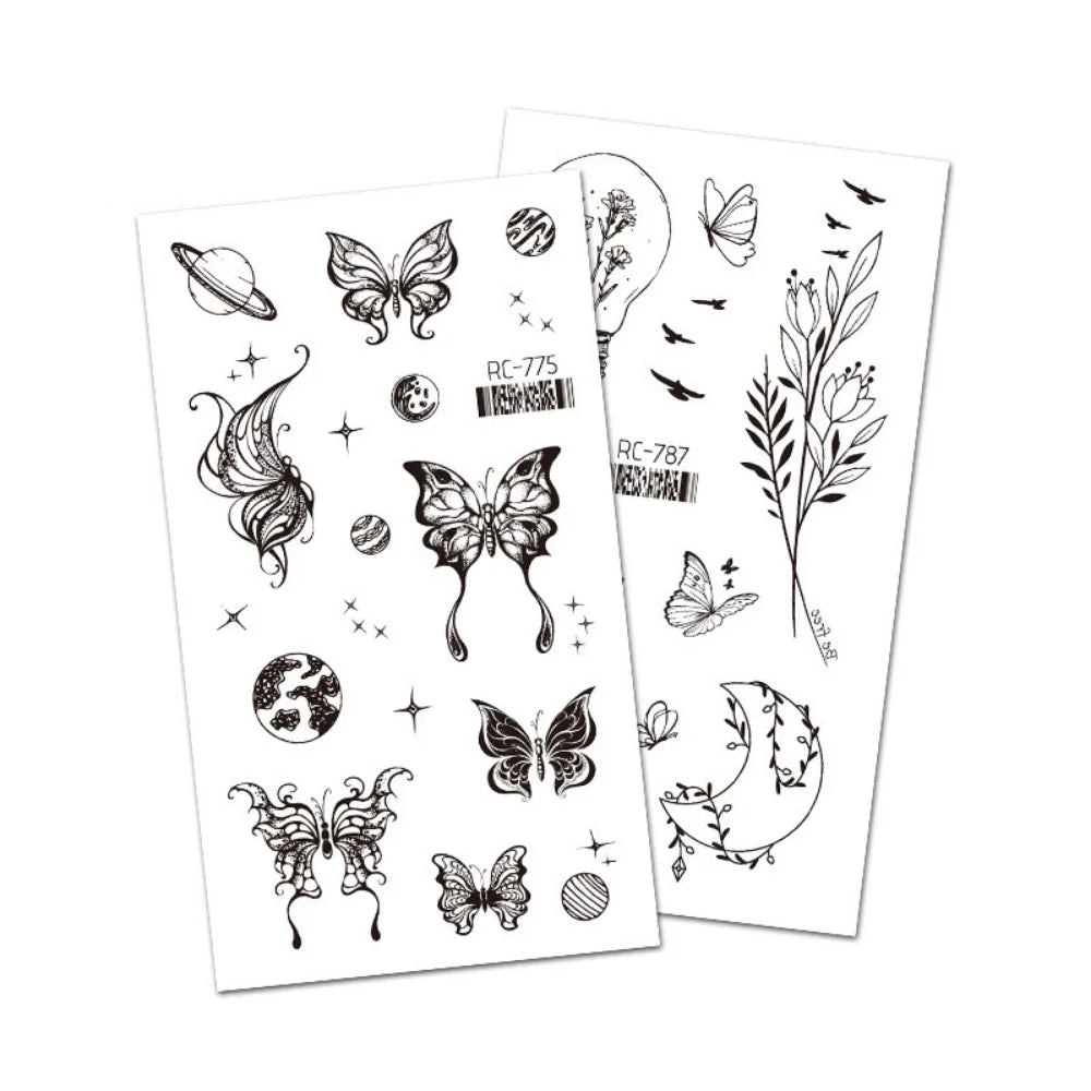 Pink Butterfly Temporary Tattoo Sticker – Waterproof Body Art Temporary Tattoo PLUSH