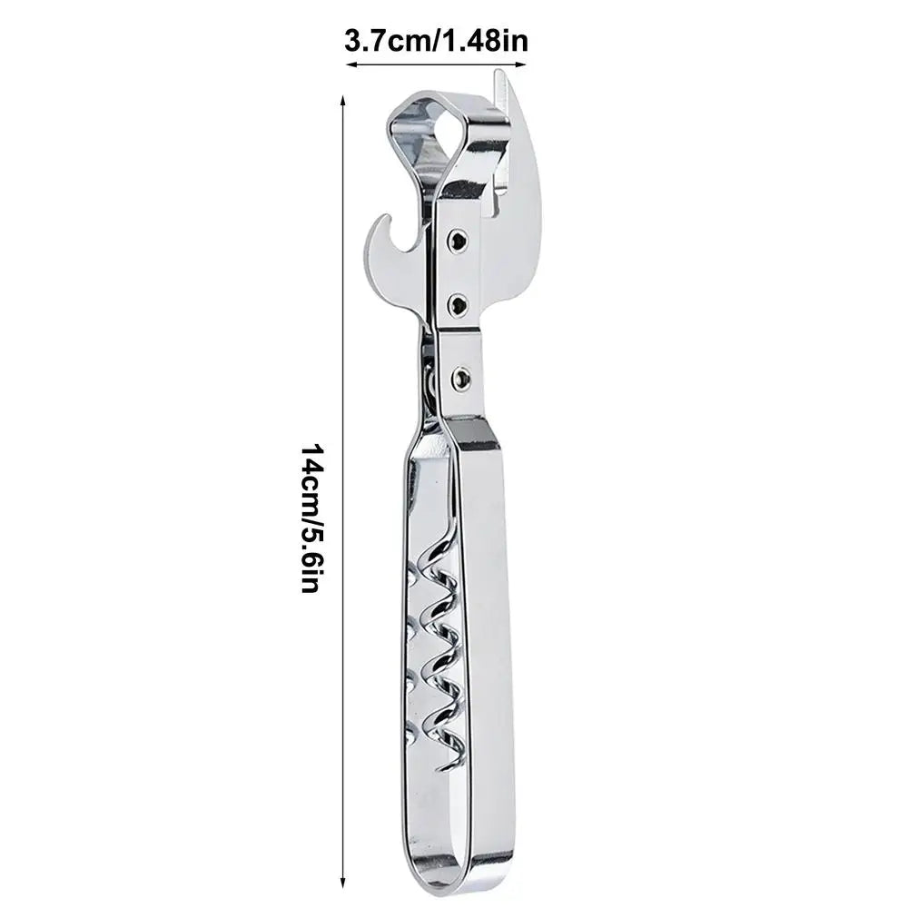 Multifunctional Stainless Steel Bottle & Can Opener – Kitchen Tool Bottle Can Opener PLUSH 1PC