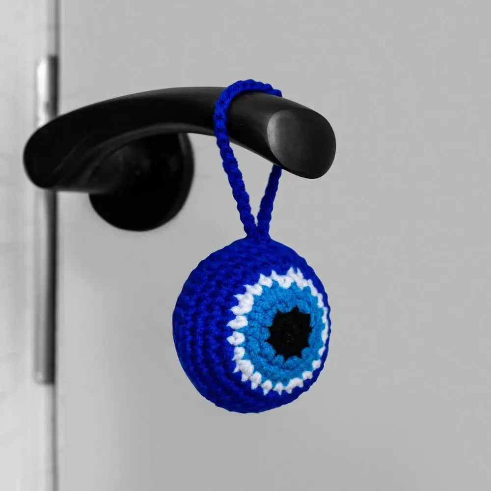 Lucky Eye Keychain Blue Evil Eye Tassel Car Charm Pendant Evil Eye Keychain PLUSH