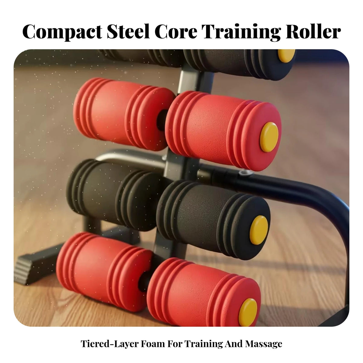 Pilates Chair with Rollers – Cushioned Back Stretching Bench Pilates Roller Bench PLUSH