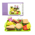 Miniature Fast Food Pretend Play Set – Kids Kitchen Toy Pretend Play Toy Set PLUSH 1 set