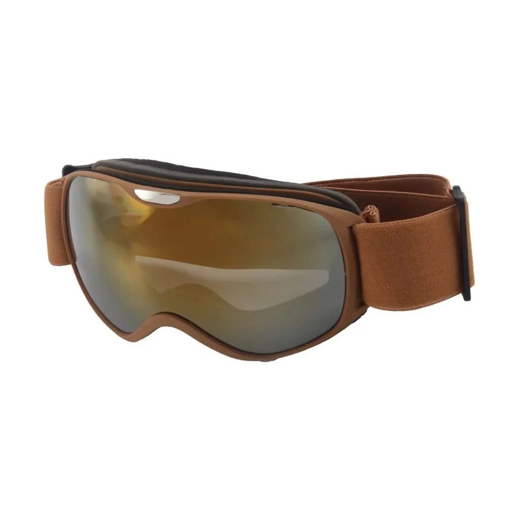 Kids Double-Layer Anti-Fog Ski Goggles | Winter Snow Eyewear Kids Ski Goggles PLUSH Coffee