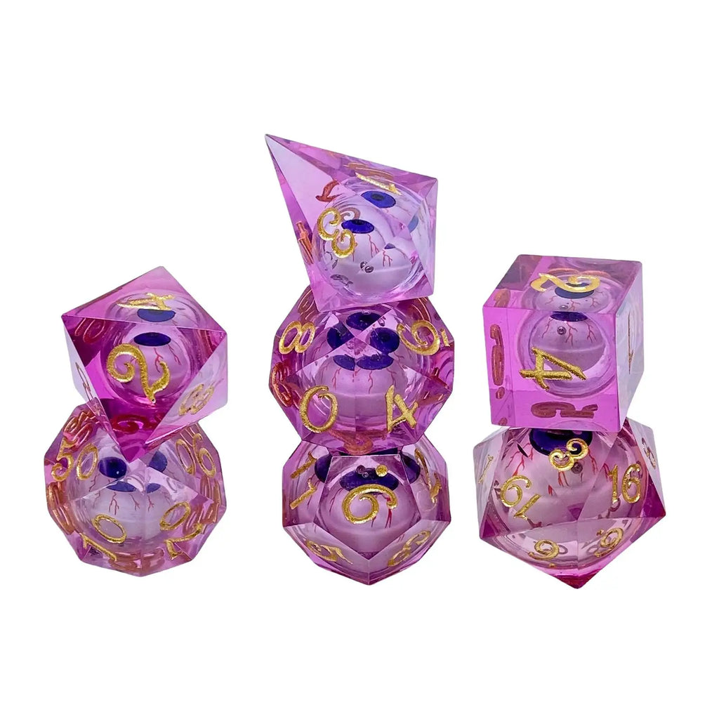 7-Piece Polyhedral Acrylic Dice Set – RPG & Board Games Polyhedral Dice Set PLUSH Violet