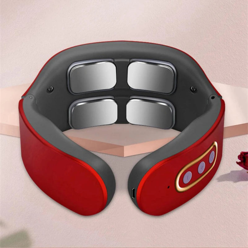 Electric Neck & Shoulder Pulse Massager – 6 Modes 9 Levels Neck Pulse Massager PLUSH