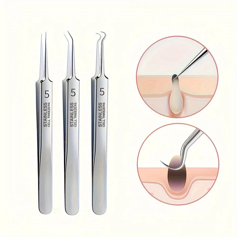 Extra Fine No. 5 Blackhead Tweezer – Precision Skin Tool Skin Care Tweezer PLUSH