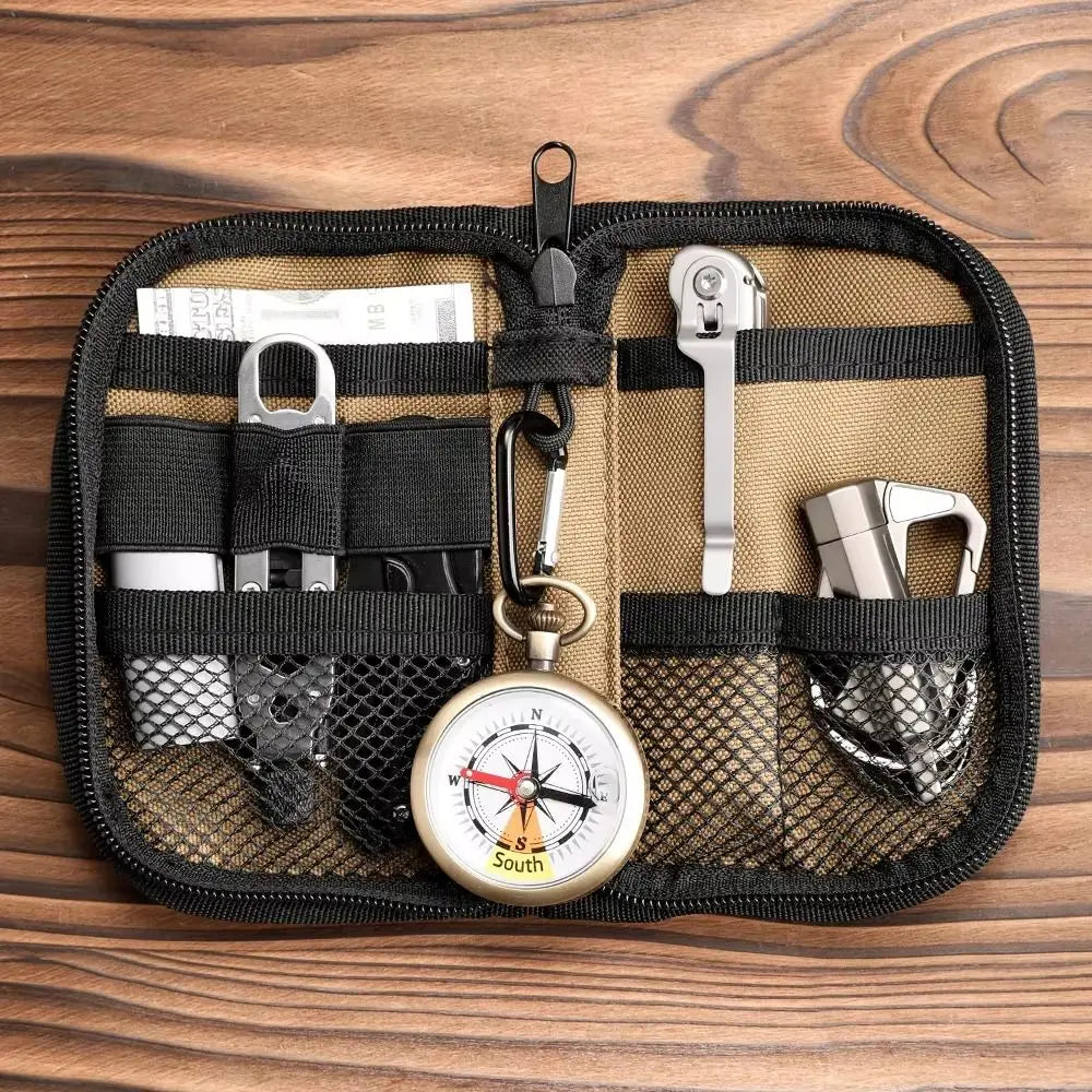 EDC Organizer Pouch – 7-Pocket Nylon Tool Storage Bag EDC Organizer Pouch PLUSH
