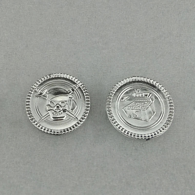Plastic Pirate Treasure Coins – Gold Silver Bronze Party Toys Toy Party Coins PLUSH Silver 20PCS