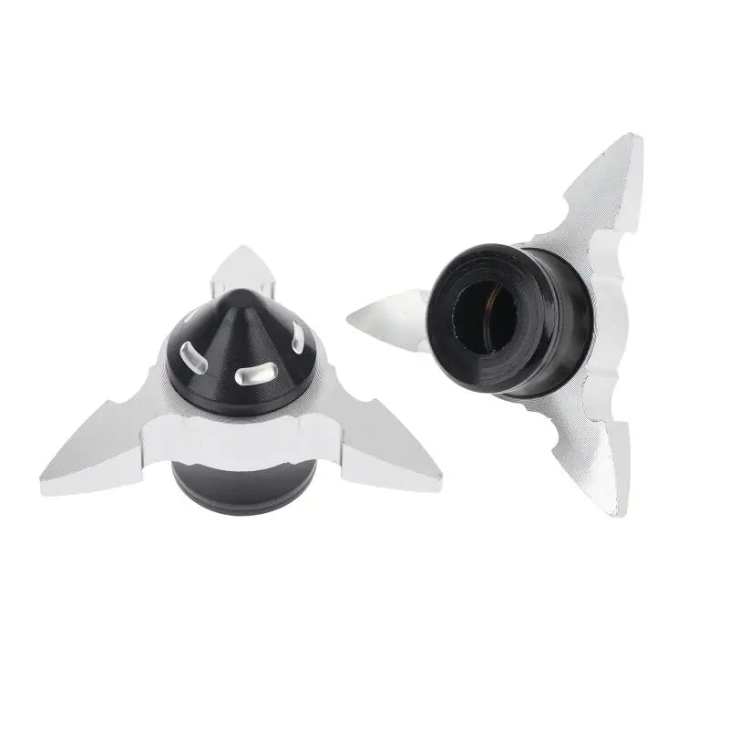 Motorcycle Crash Fork Cups CNC Aluminum Dirt Bike Protectors Motorcycle Fork Protectors PLUSH Silver