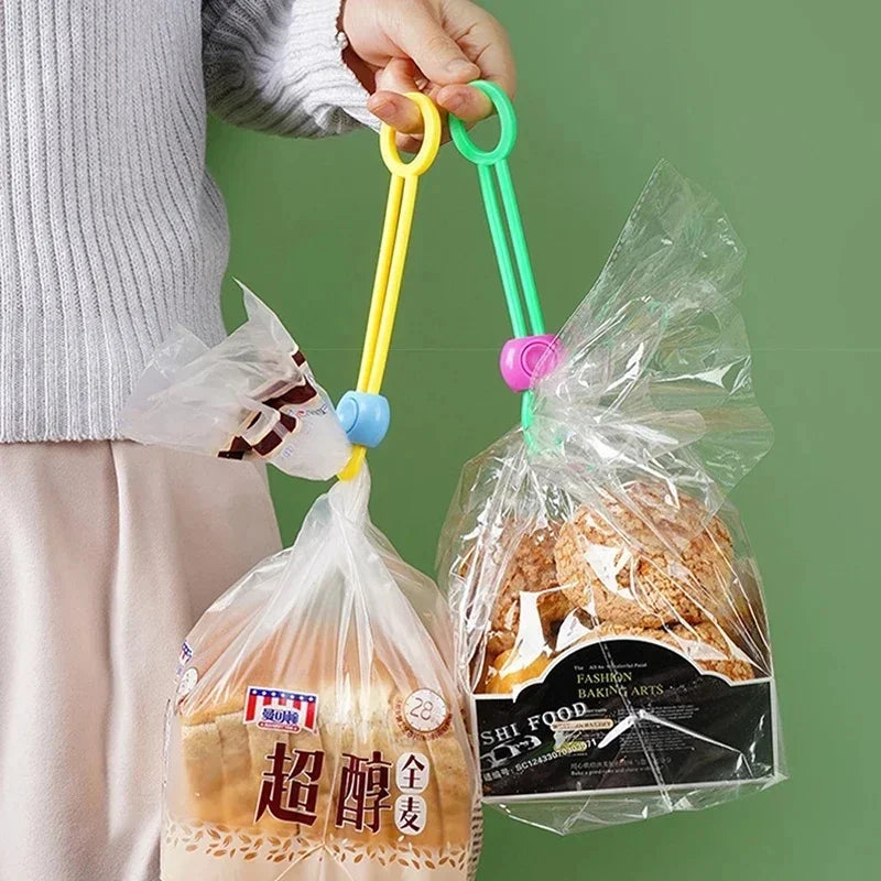 3-Pack Silicone Food Bag Sealing Clips | Adjustable Kitchen Straps Food Bag Sealing Clips PLUSH