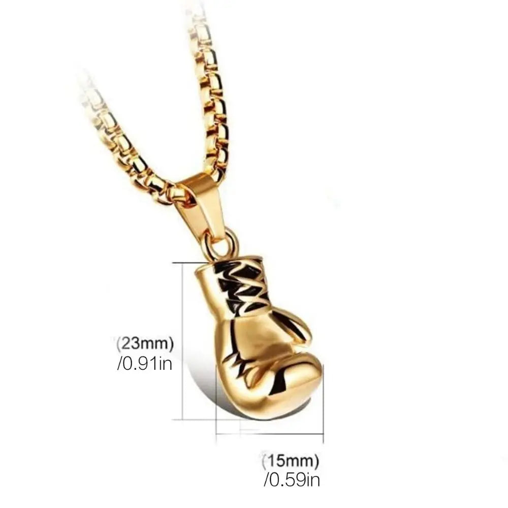 Boxing Glove Pendant Necklace – Men's Korean Style Chain Men's Pendant Necklace PLUSH