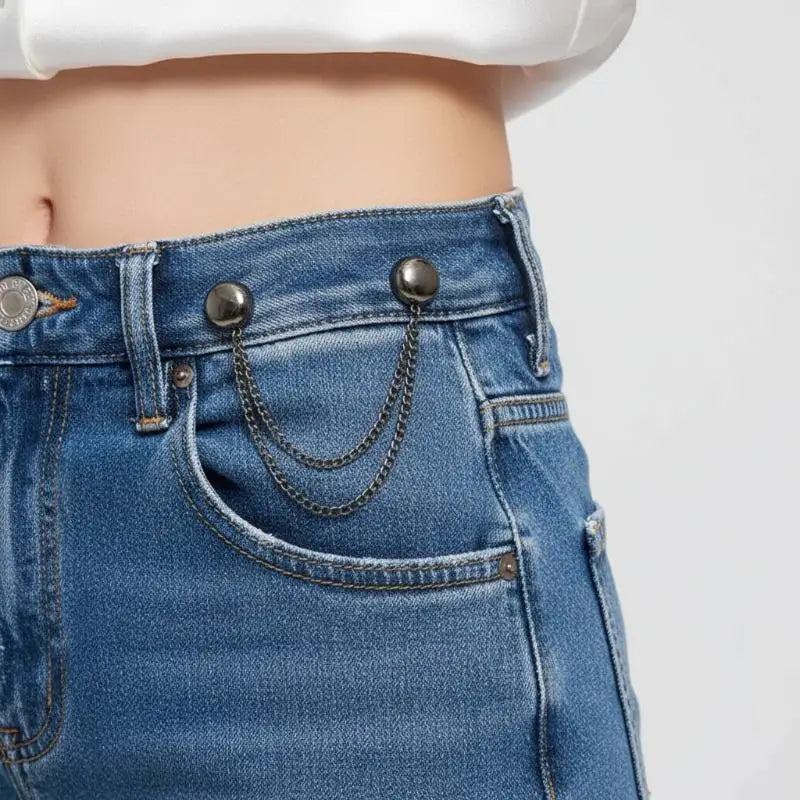 2pcs Magnetic Hem Clips – No-Sew Chain Cuff Fasteners for Pants Magnetic Hem Clips PLUSH