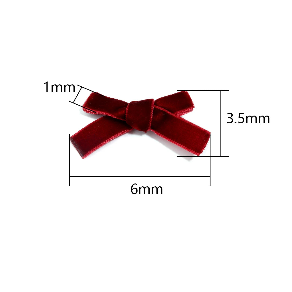 10pcs Velvet Ribbon Bows – Colourful DIY Craft Bowknots Craft Bow Embellishments PLUSH