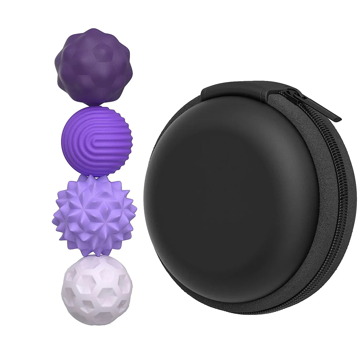 Silicone Magnetic Fidget Balls – Sensory Stress Toys for Adults Magnetic Fidget Toy PLUSH 4PCS Purple