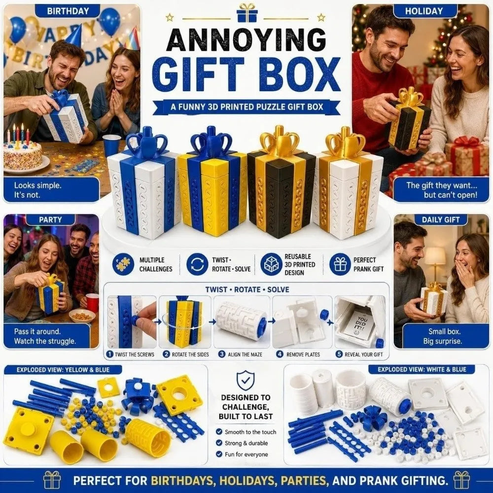 Funny Prank Screw Box – Detachable Twist Gift Container Prank Gift Box PLUSH