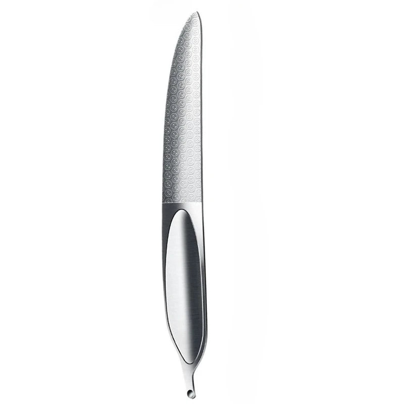 Curved Double-Sided Stainless Steel Nail File for Thick Toenails Nail File PLUSH long nail file
