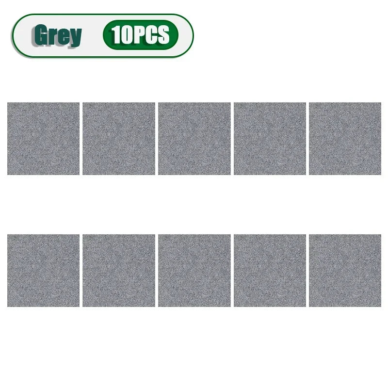 50pcs Peel & Stick Carpet Tiles 30x30cm – DIY Floor Mats Peel & Stick Carpet Tiles PLUSH Grey-10PCS 30X30CM
