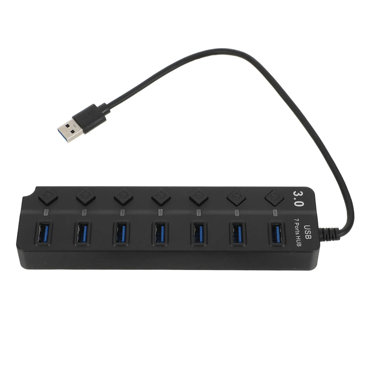 Foxnovo 7-Port USB 3.0 Hub Splitter – 5Gbps Fast Data Transfer USB Hub PLUSH Default Title