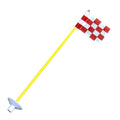 420D Nylon Golf Putting Green Flags with ABS Tube Pole Golf Training Flag PLUSH Red black