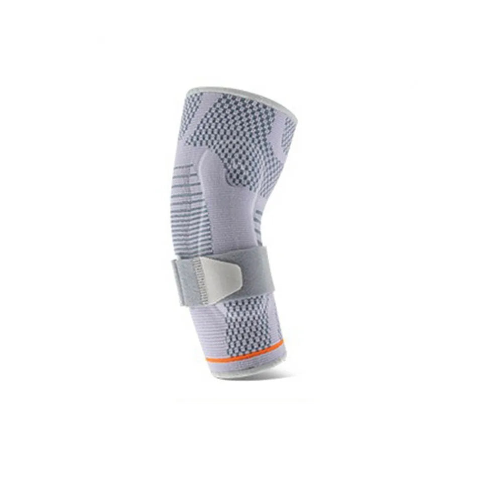 Adjustable Compression Elbow Brace with Strap – Sports Support Elbow Support Brace PLUSH Grye Blue L