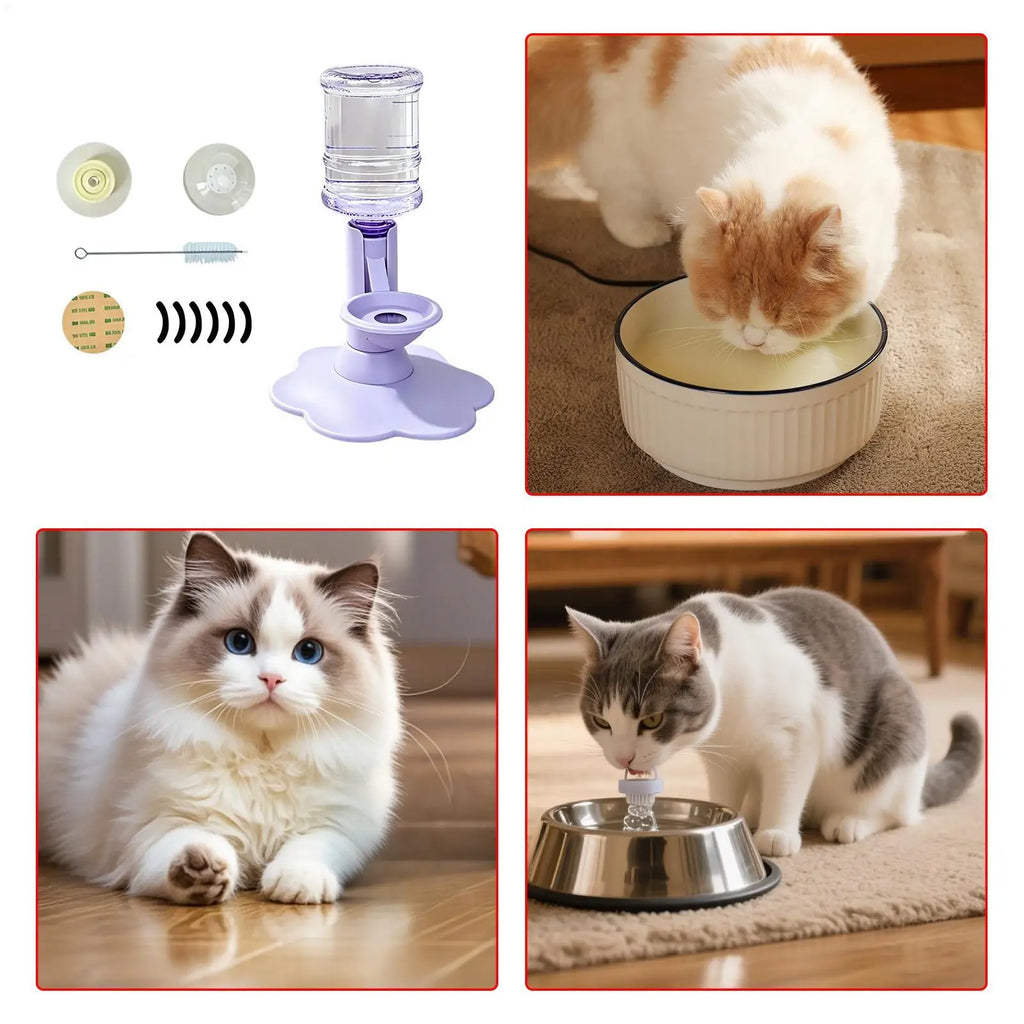 Gravity Pet Water Dispenser Stand for Cats & Small Dogs Pet Water Dispenser PLUSH