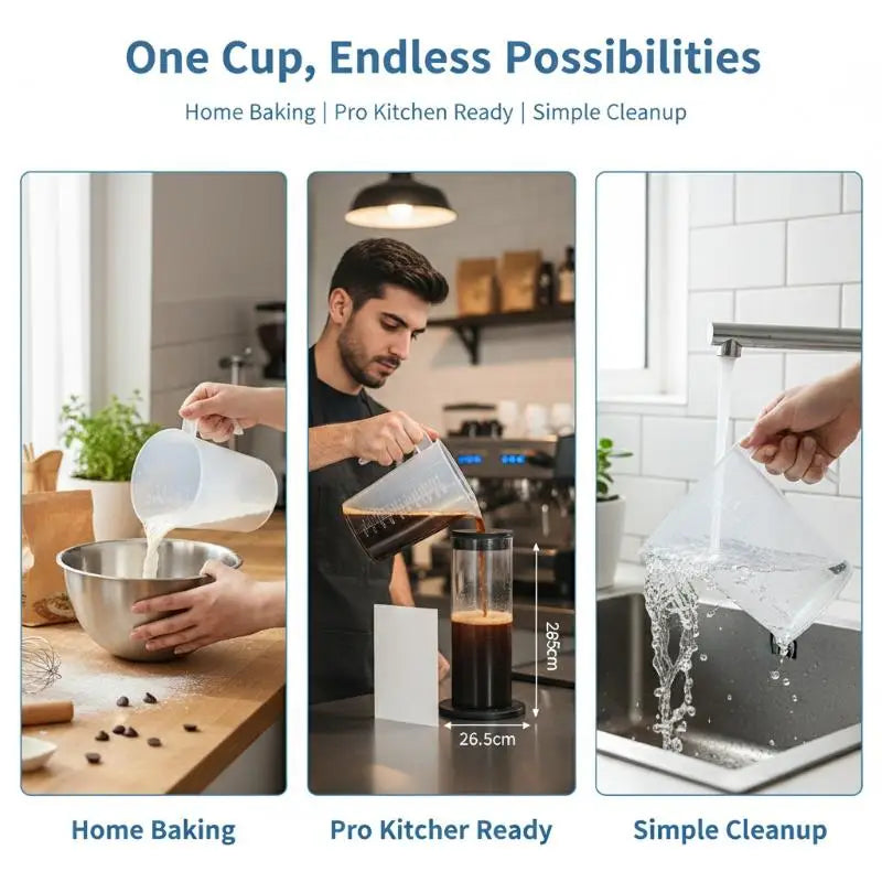 Food Grade Plastic Measuring Cup with Scale | 500ml–5000ml Measuring Cup PLUSH