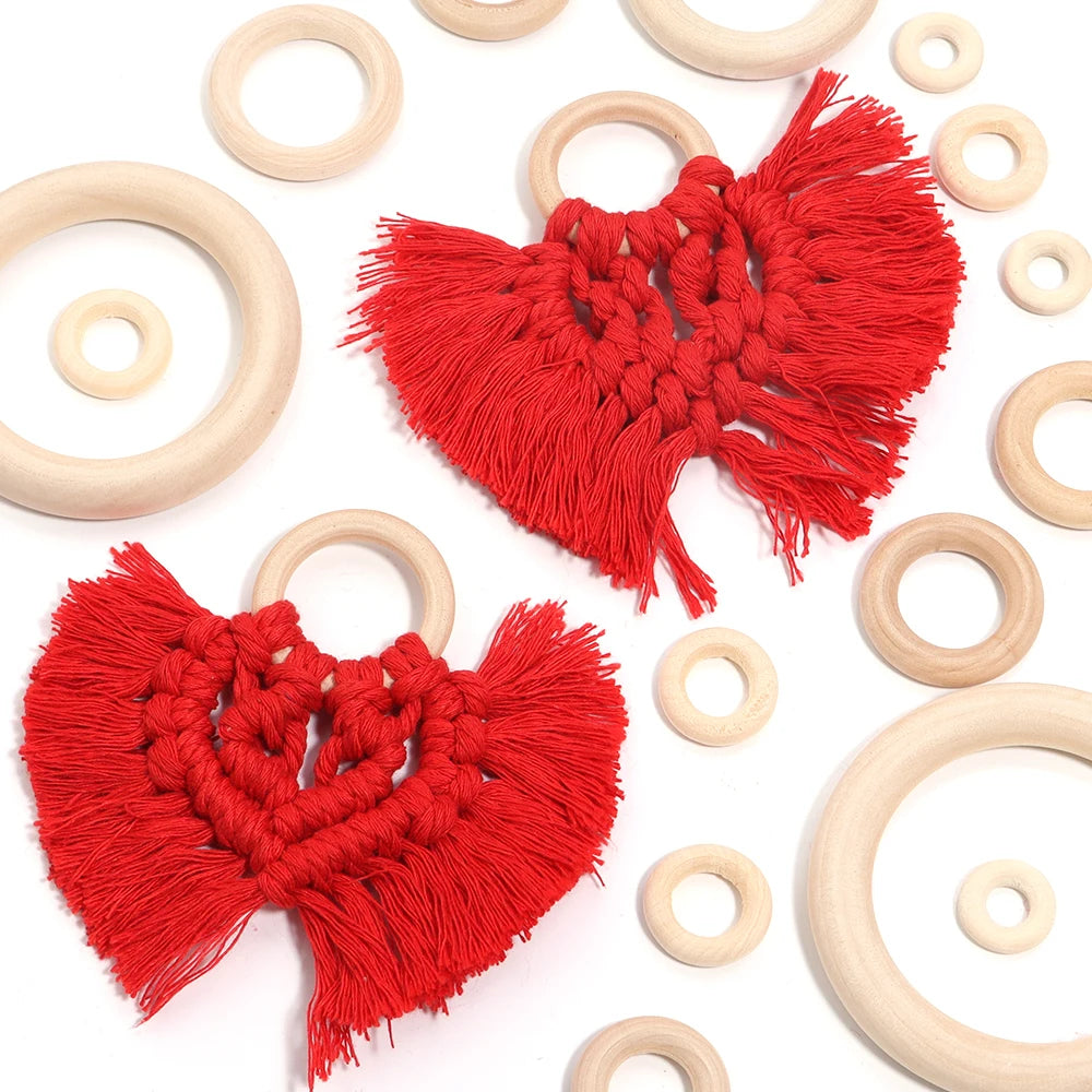 Natural Round Wooden Rings & Hoops for DIY Jewelry Making Wood Jewelry Hoops PLUSH