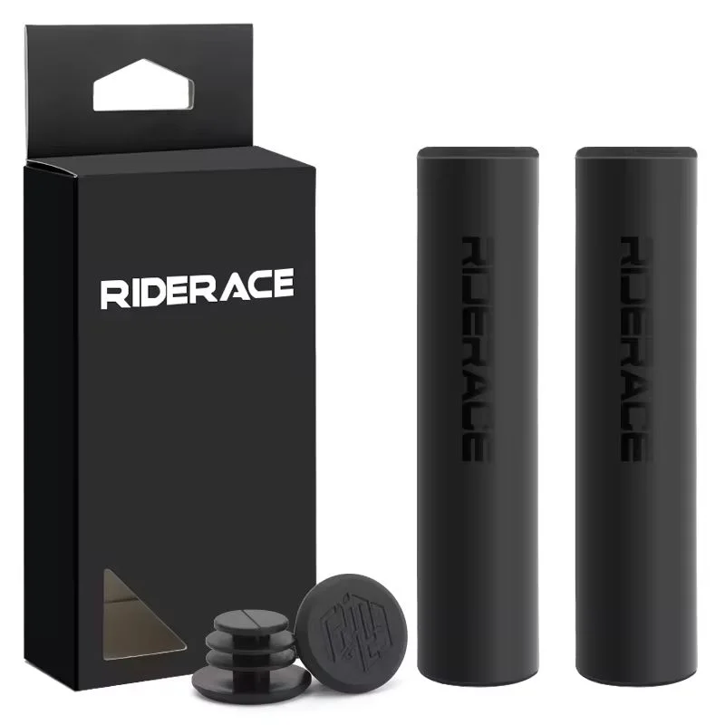 Silicone Sponge MTB Bicycle Grips – Anti-Slip Handlebar Cover Bicycle Handlebar Grips PLUSH black