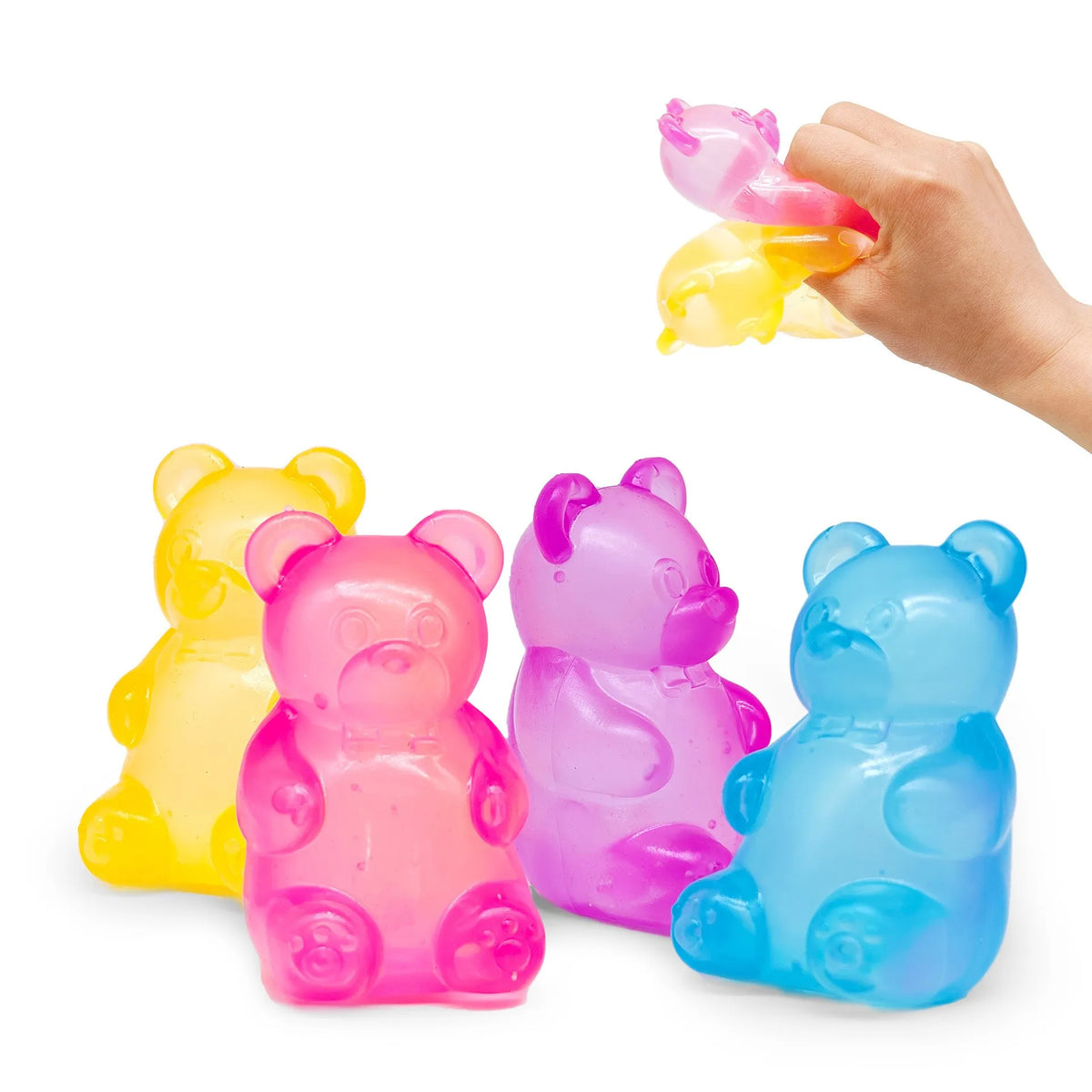 Gummy Bear Squeeze Fidget Toy – Colorful Party Gift Squeeze Fidget Toy PLUSH 4 Pcs