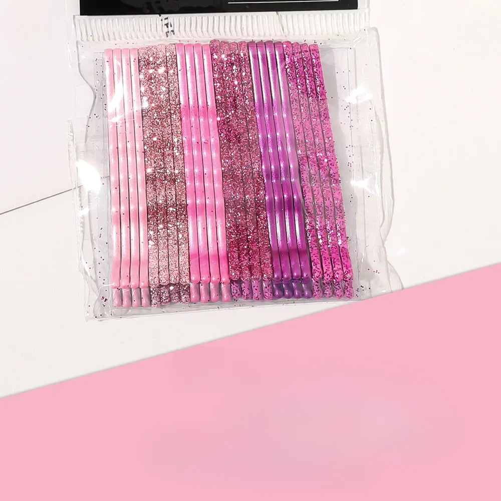 Glitter Metal Bobby Pins – Wavy Hair Side Clips, 20pcs Hair Clips & Pins PLUSH