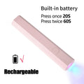 Portable UV LED Nail Lamp – USB Rechargeable Gel Dryer UV LED Nail Lamp PLUSH Pink-Rechargeable