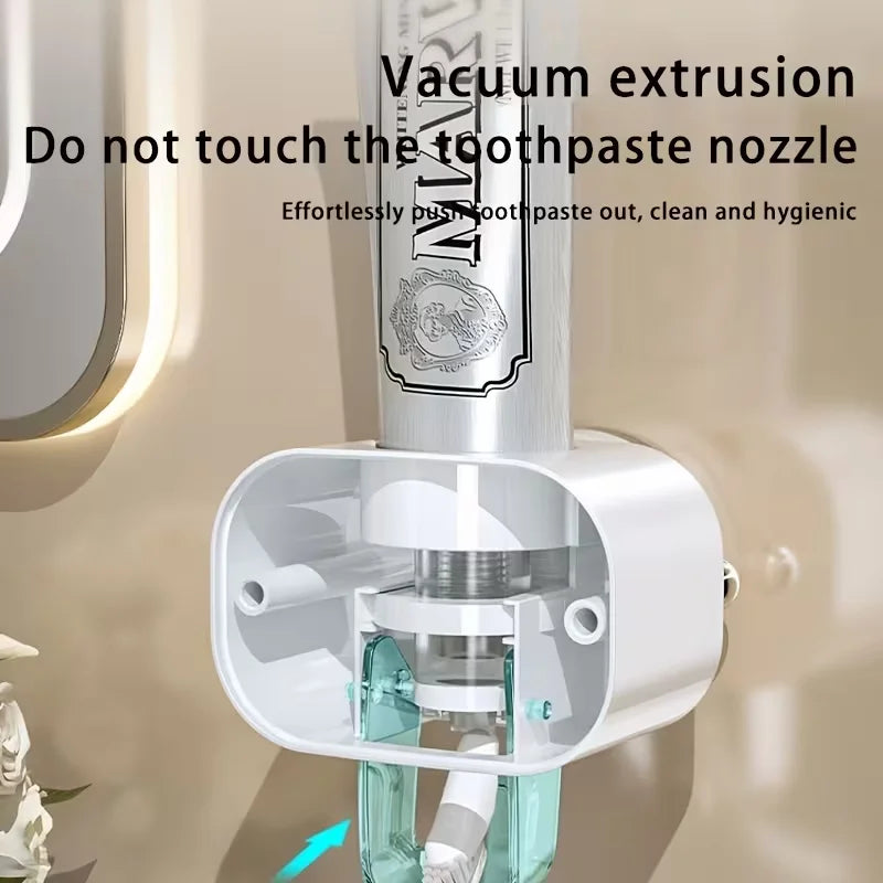 Wall-Mounted Toothpaste Dispenser – No Drilling Required Toothpaste Dispenser PLUSH
