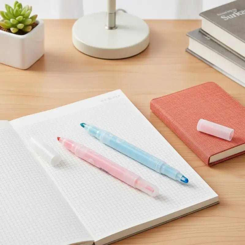 5-Pack Double Head Clear View Highlighter Pens – 8 Colors Highlighter Pens PLUSH