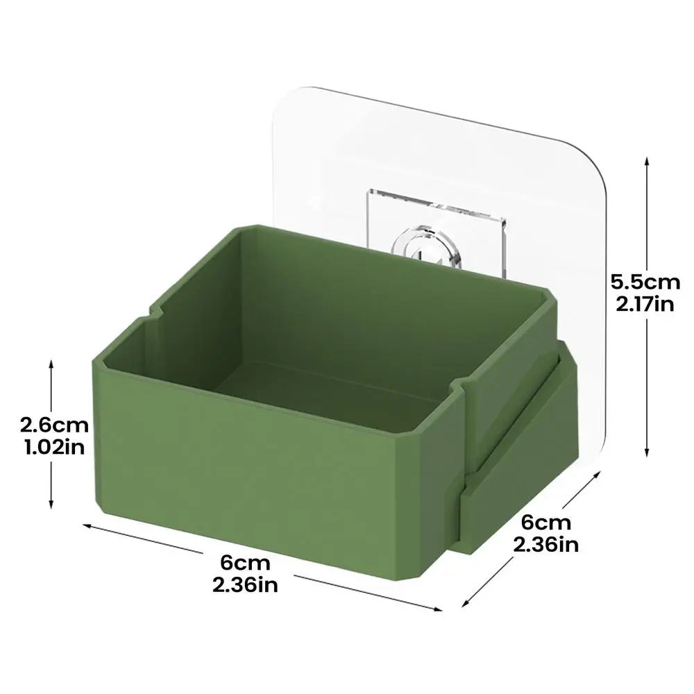Wall-Mounted Reptile Feeder Water Bowl Dish for Gecko Lizard Reptile Feeding Dish PLUSH Green